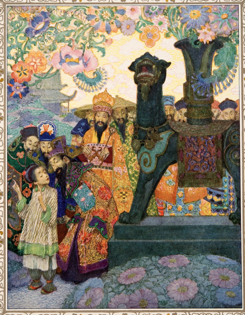 De Nachtegaal uit Verhalen van Hans Christian Andersen, uitgegeven 1911 door Heinrich and Urban Lefler