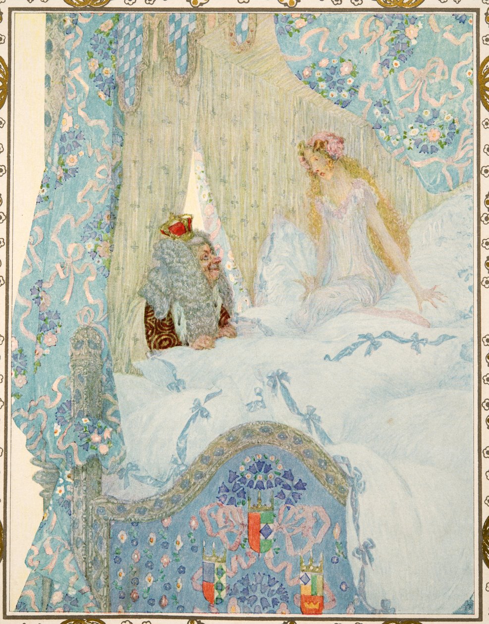 De Prinses op de Erwt uit Verhalen van Hans Christian Andersen, uitgegeven 1911 door Heinrich and Urban Lefler