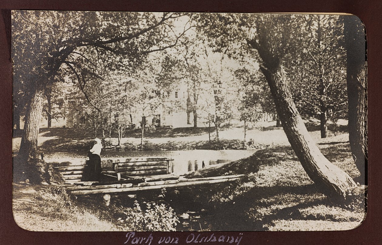 Eerste Wereldoorlog: Oekraïne in de jaren 1914-1916 tijdens de invasie van het Duitse leger. Een park door Heldenfriedhof Dsessentniki (attr. to)