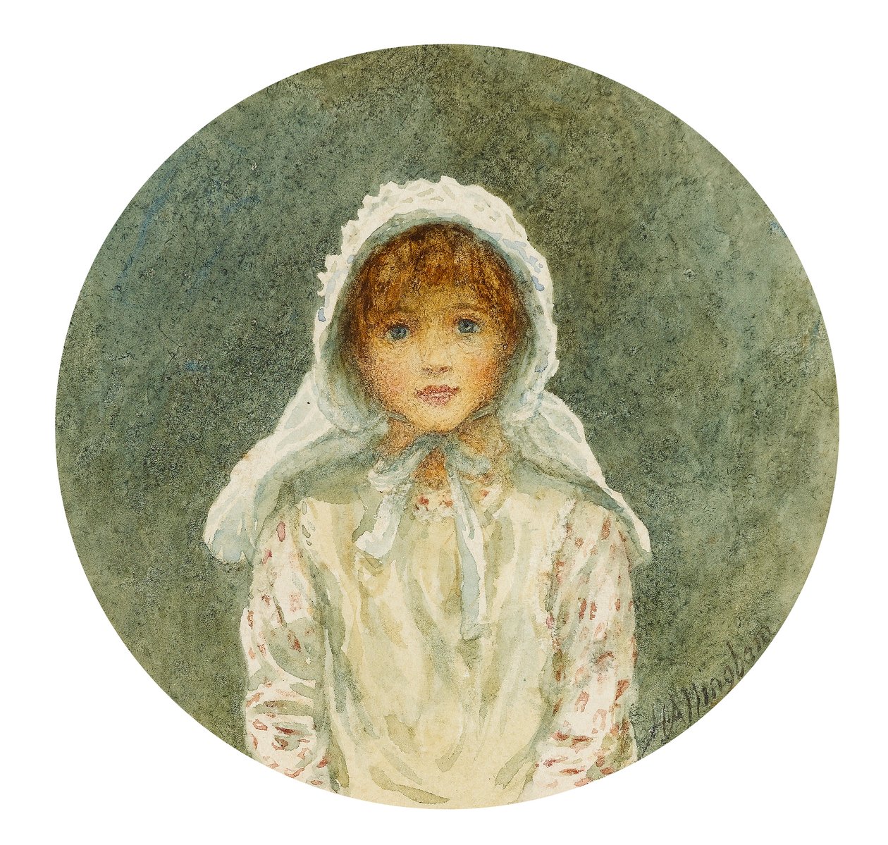 Portretstudie van Kitty door Helen Allingham