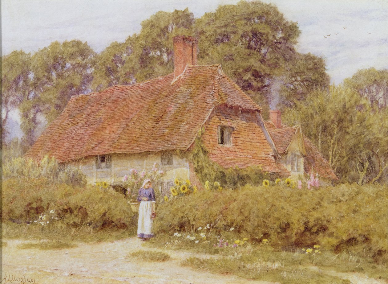 Zonnebloemen door Helen Allingham