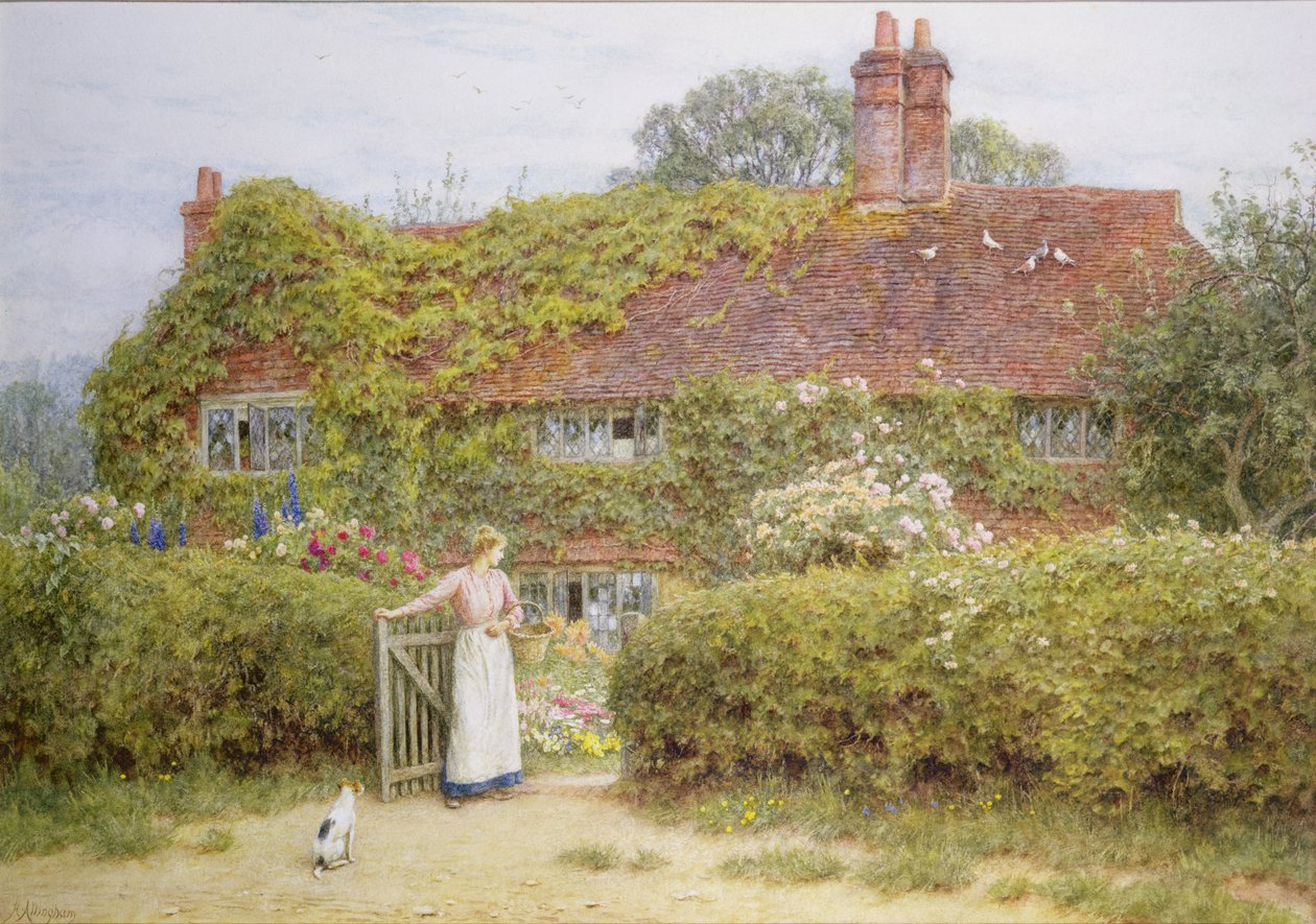 Surrey Cottage door Helen Allingham