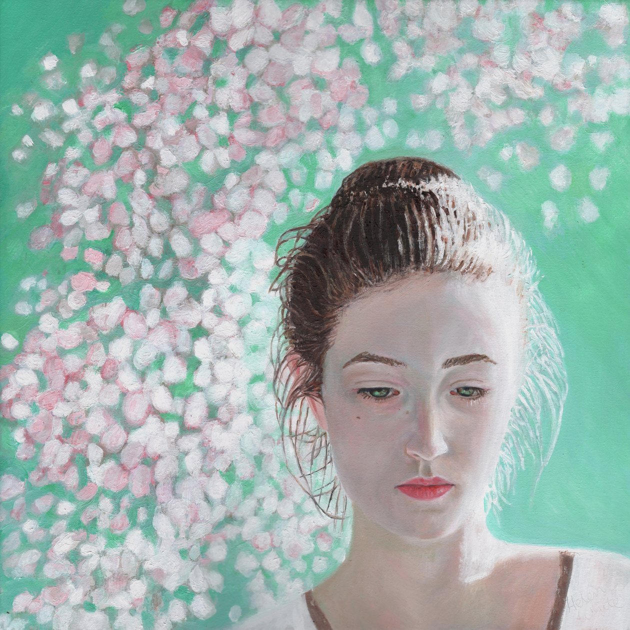 Portret van een bloeiend meisje, 2015 door Helen White