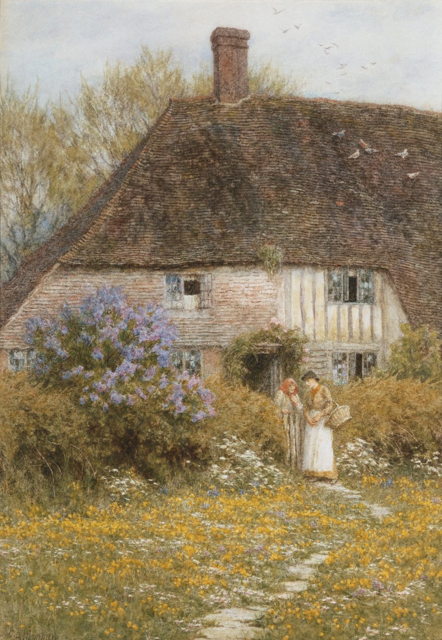 Een Kentish cottage door Helen Allingham