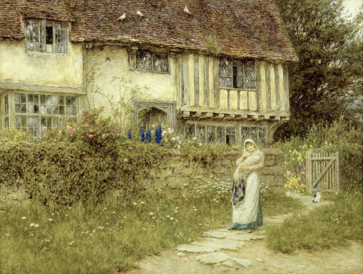 Naast de oude kerkpoortboerderij, Smarden, Kent door Helen Allingham