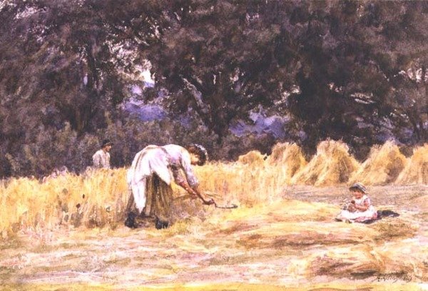 Oogsten door Helen Allingham