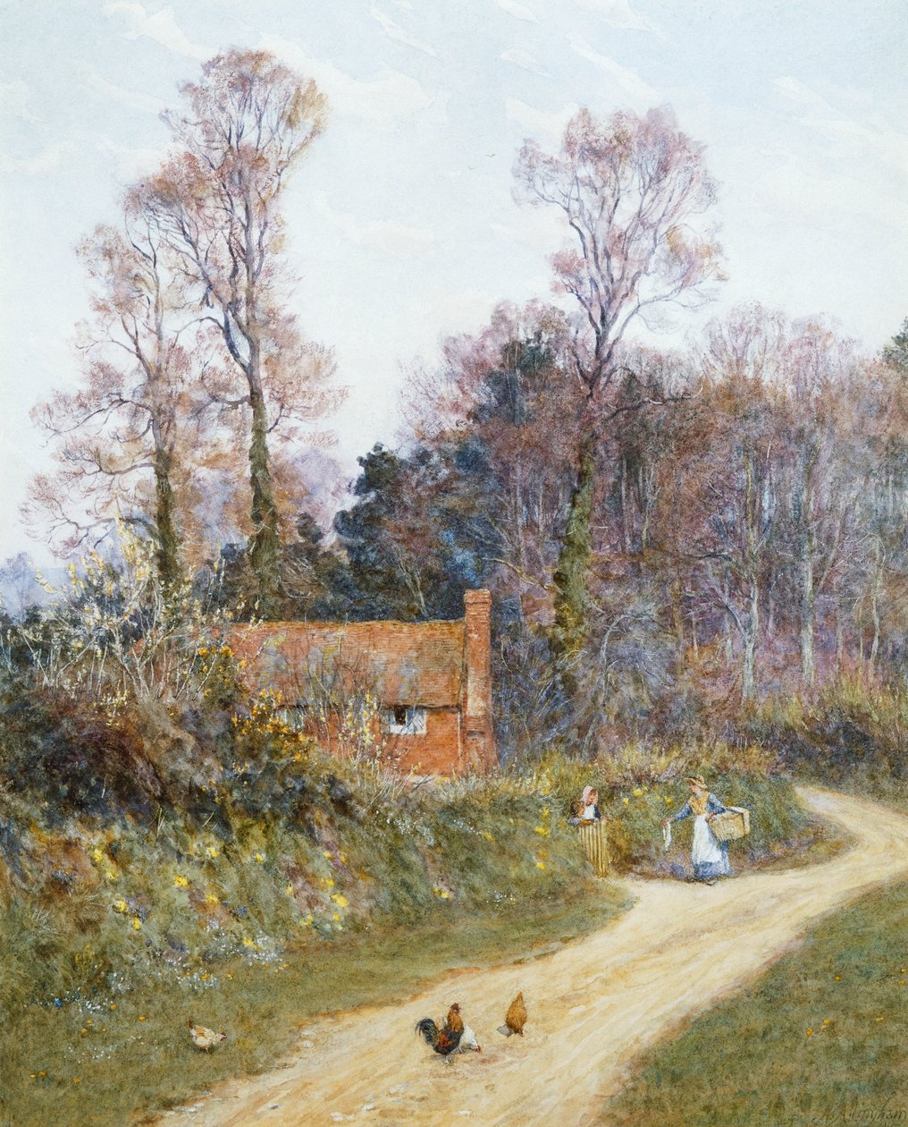 In een Witley laan door Helen Allingham