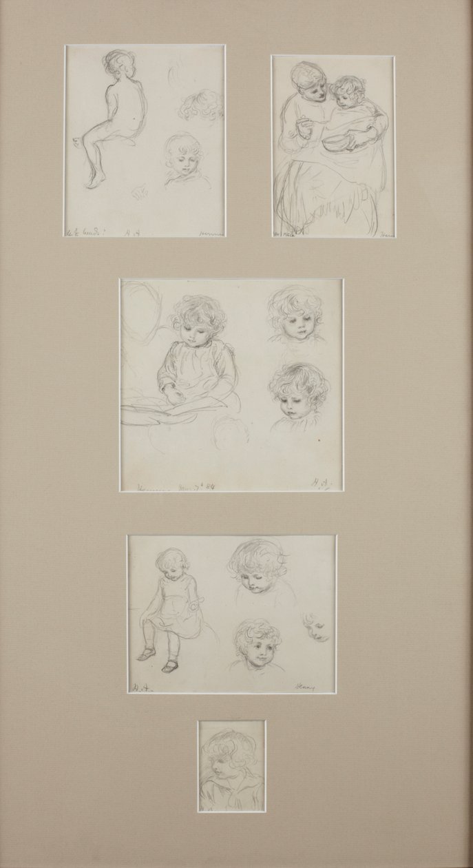 Schetsen van Henry Allingham, ca. 1884 door Helen Allingham