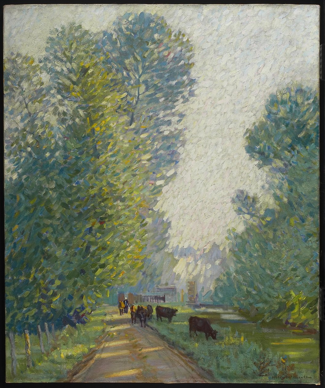 Landschap met koeien door Helen Galloway McNicholl