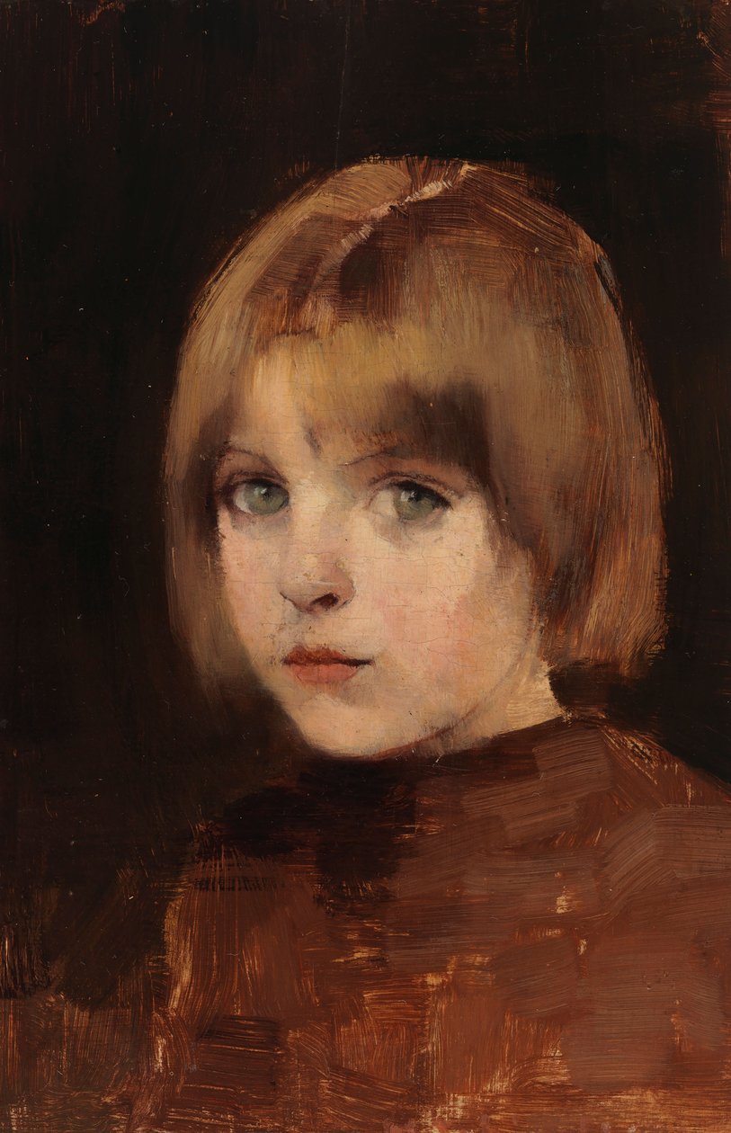 Hoofd van een meisje door Helene Schjerfbeck