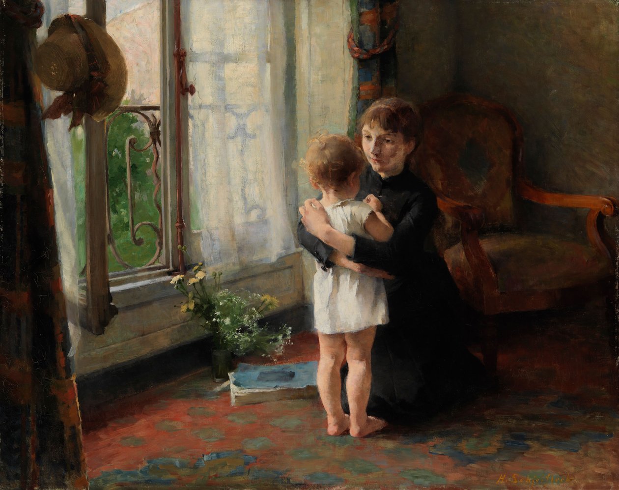 Moeder en kind door Helene Schjerfbeck