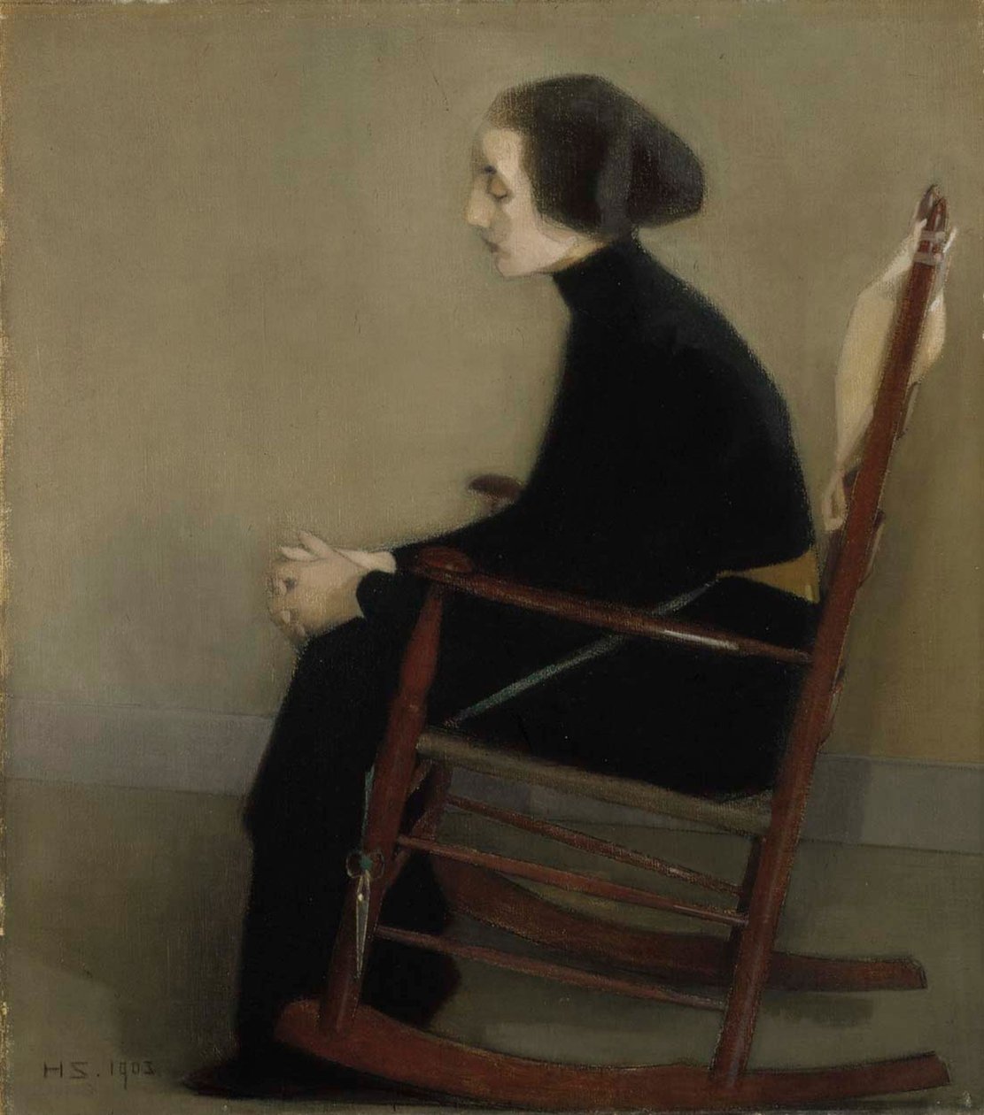 De Naaister De Werkende Vrouw, 1903 door Helene Schjerfbeck