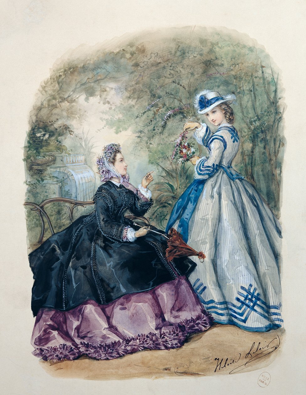 Middagdress voor Vrouwen, 1863 door Heloise Leloir
