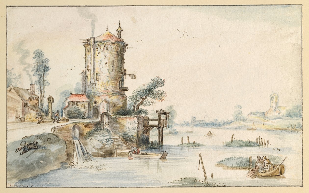 Kanallandschap door Hendrick Avercamp