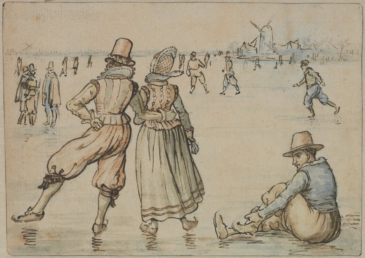 Schaatsers door Hendrick Avercamp