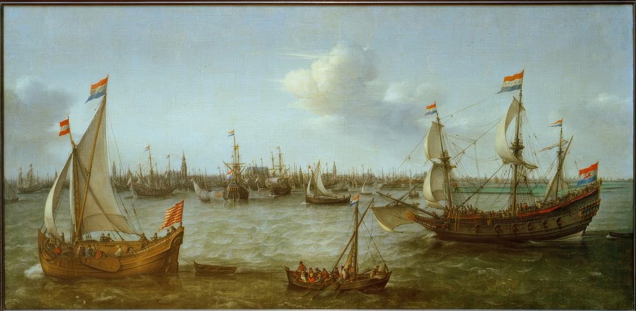 Uitzicht op het IJ bij Amsterdam door Hendrick Cornelisz. Vroom