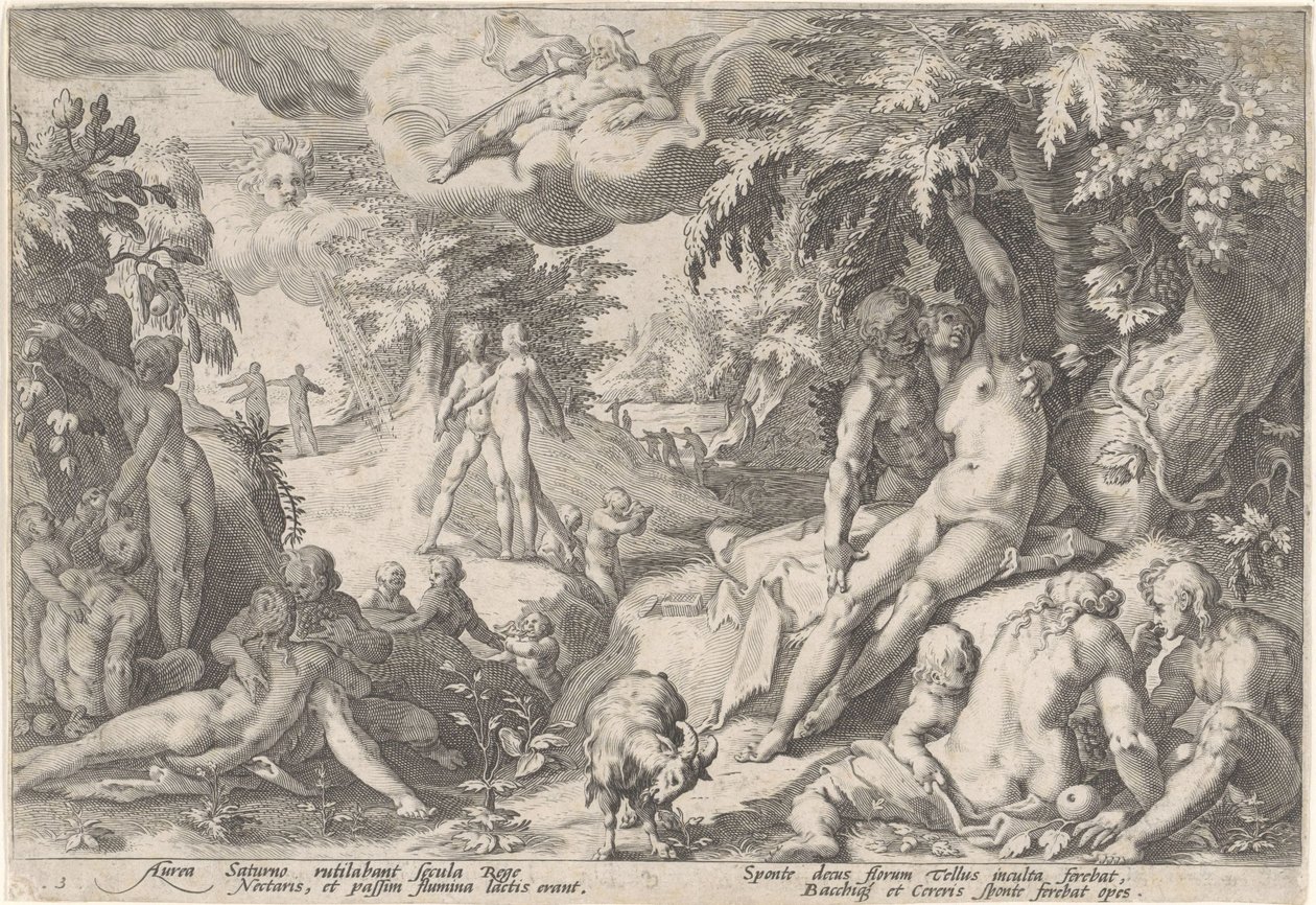 De Gouden Eeuw door Hendrick Goltzius (workshop of)
