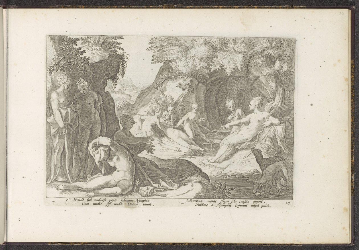 Diana ontdekt de zwangerschap van Callisto door Hendrick Goltzius (workshop of)