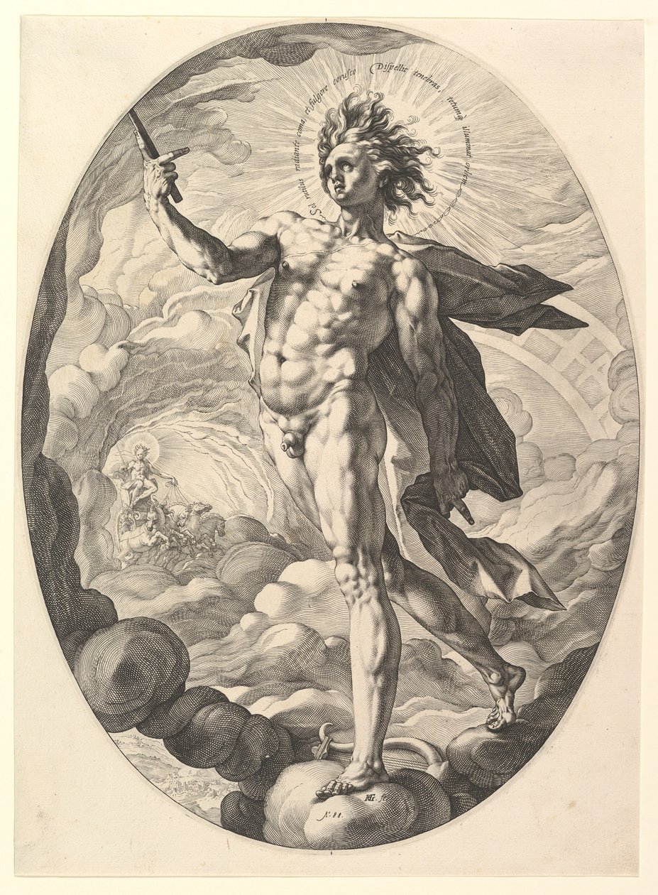 Apollo door Hendrick Goltzius