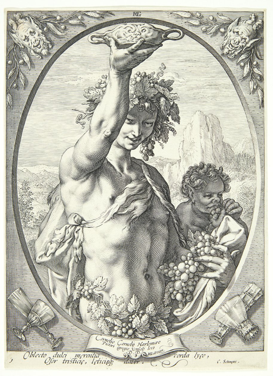 Bacchus door Hendrick Goltzius