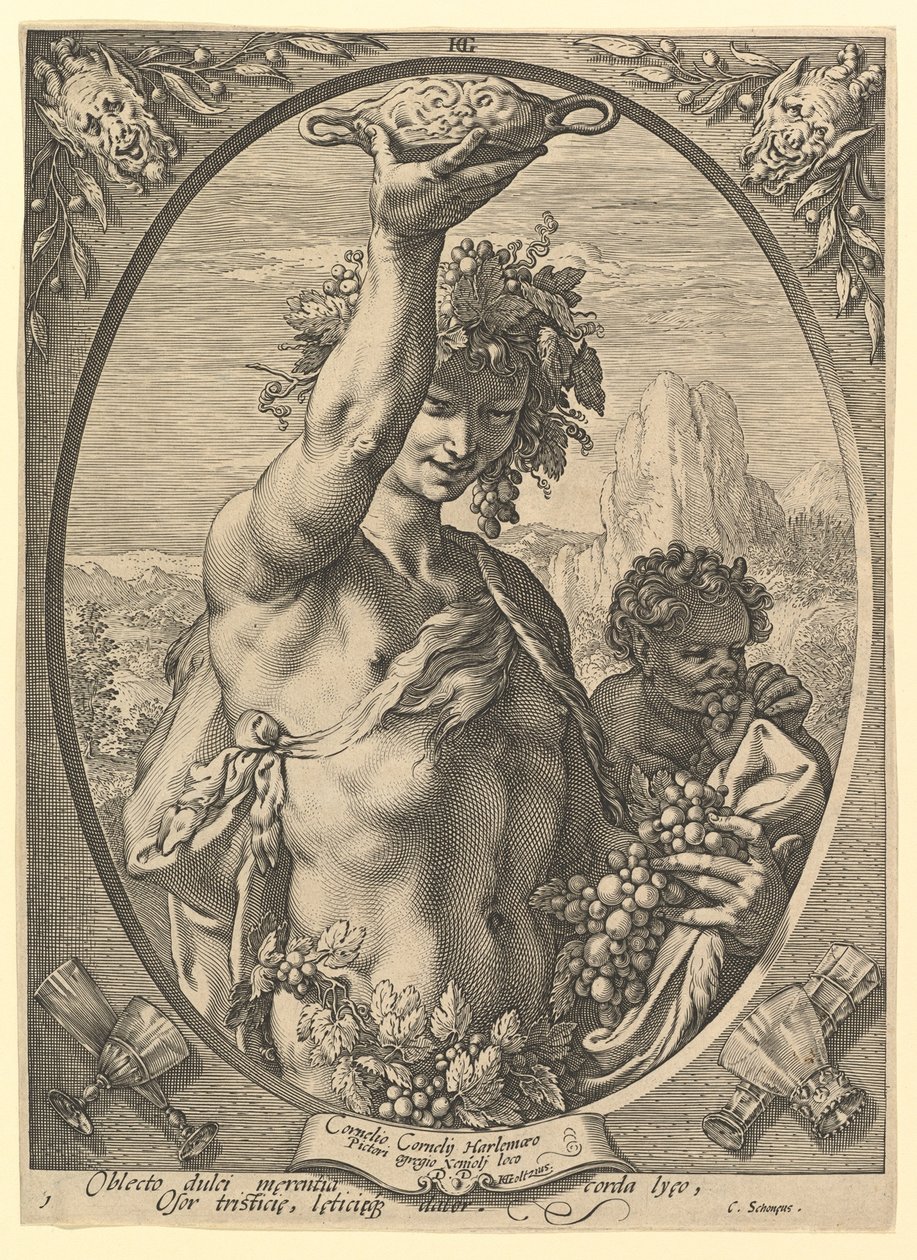 Bacchus door Hendrick Goltzius