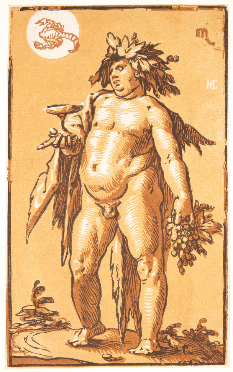 Bacchus door Hendrick Goltzius