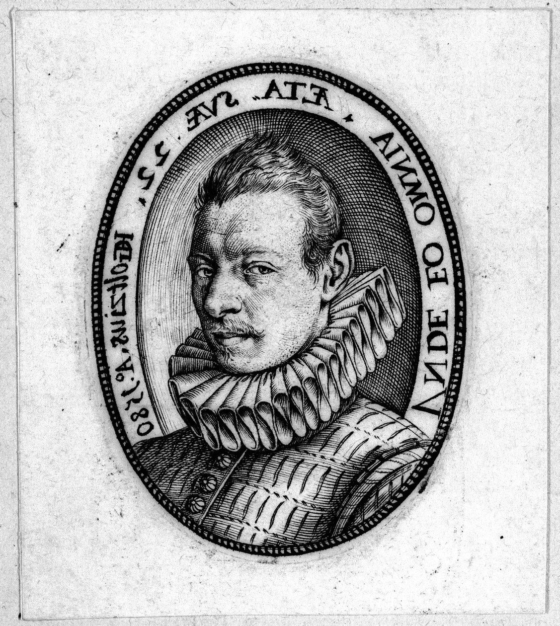 Portretbuste van een man door Hendrick Goltzius