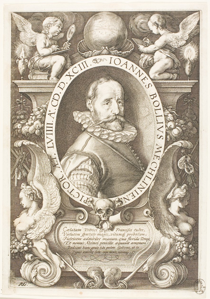 Bol, Hans (1534-1593) schilder van Mechelen, vanaf 1591 in Amsterdam door Hendrick Goltzius