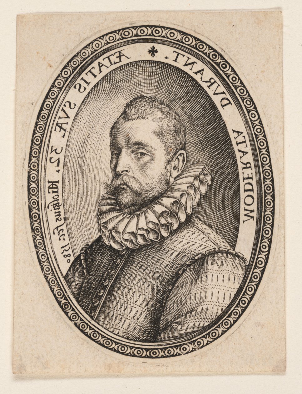 Buste van een man met gezicht naar links door Hendrick Goltzius
