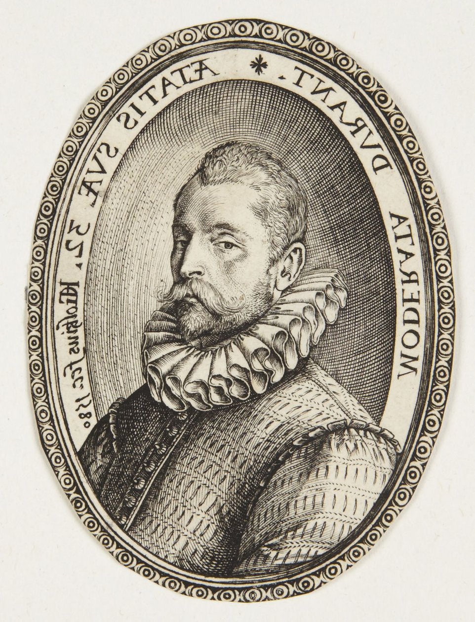 Buste van een man naar links gewend door Hendrick Goltzius