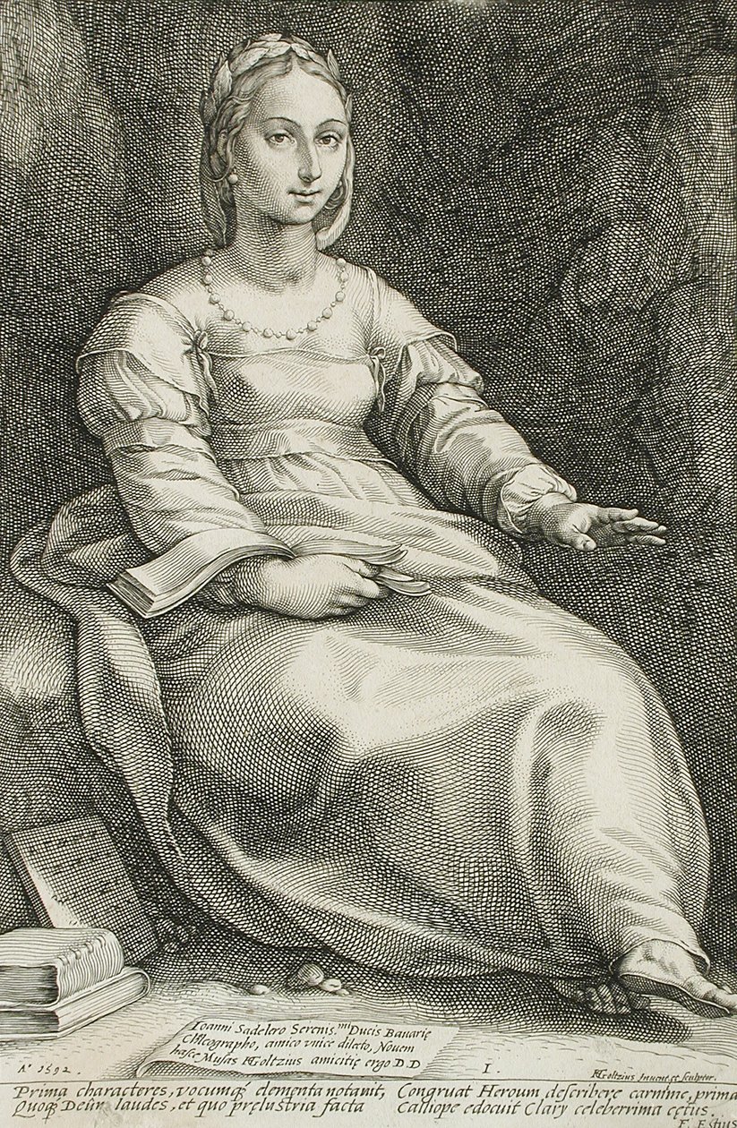 Calliope door Hendrick Goltzius