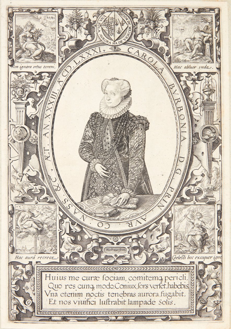 Charlotte van Bourbon door Hendrick Goltzius