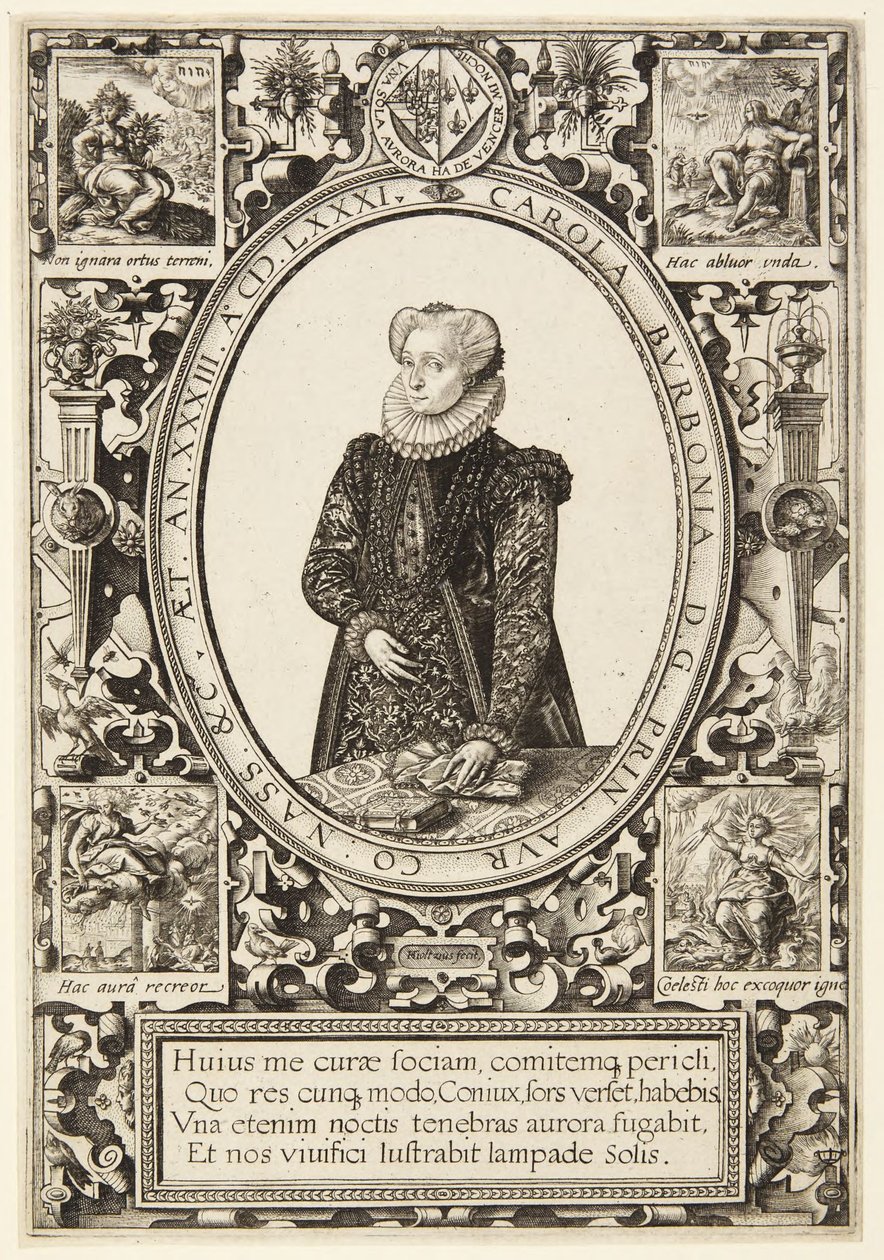 Charlotte van Bourbon door Hendrick Goltzius