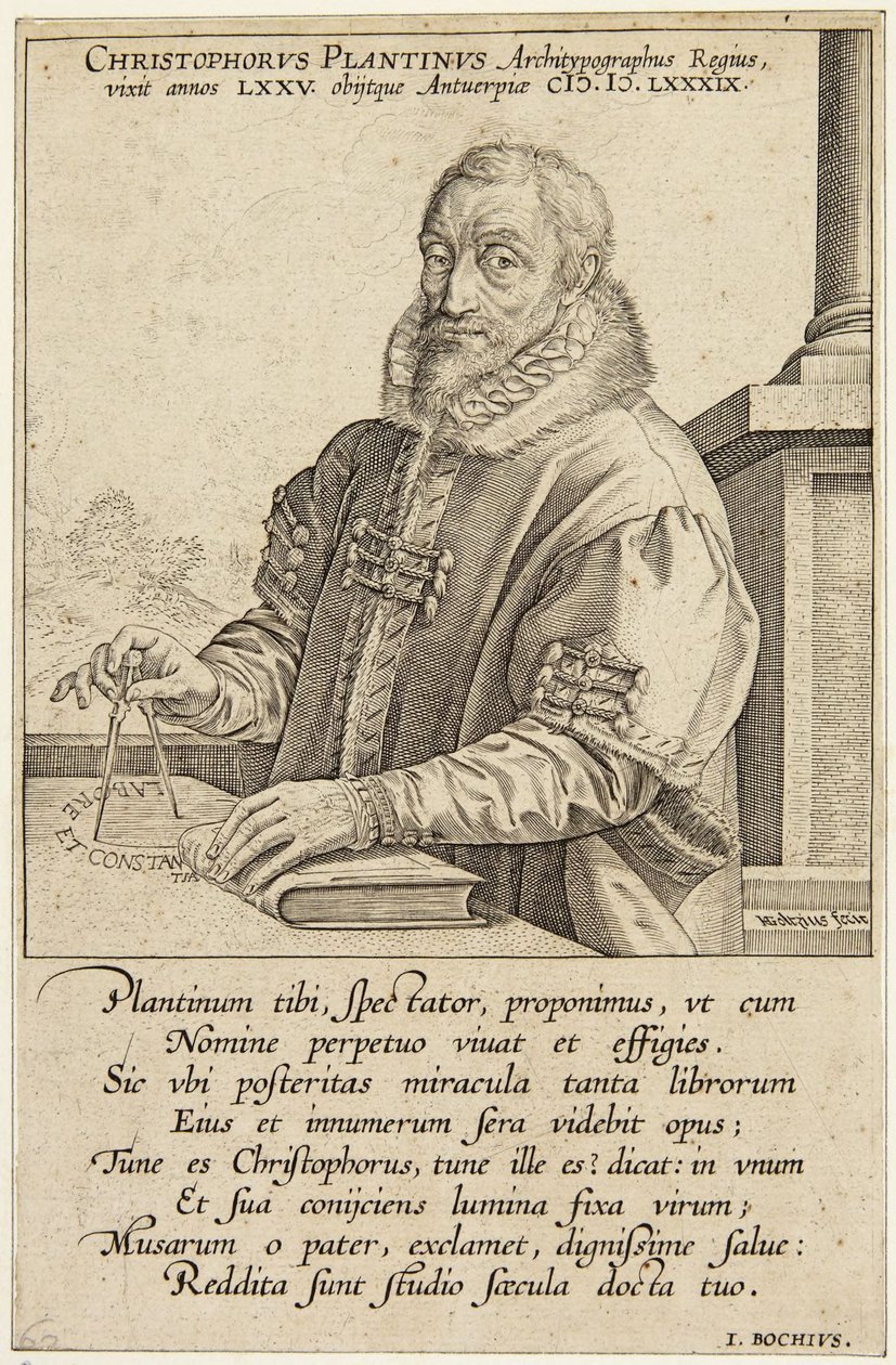 Christopher Plantin door Hendrick Goltzius