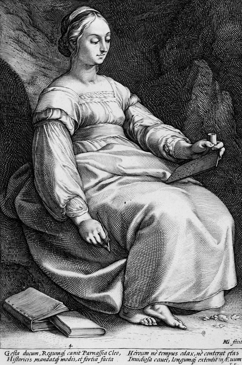 Clio door Hendrick Goltzius