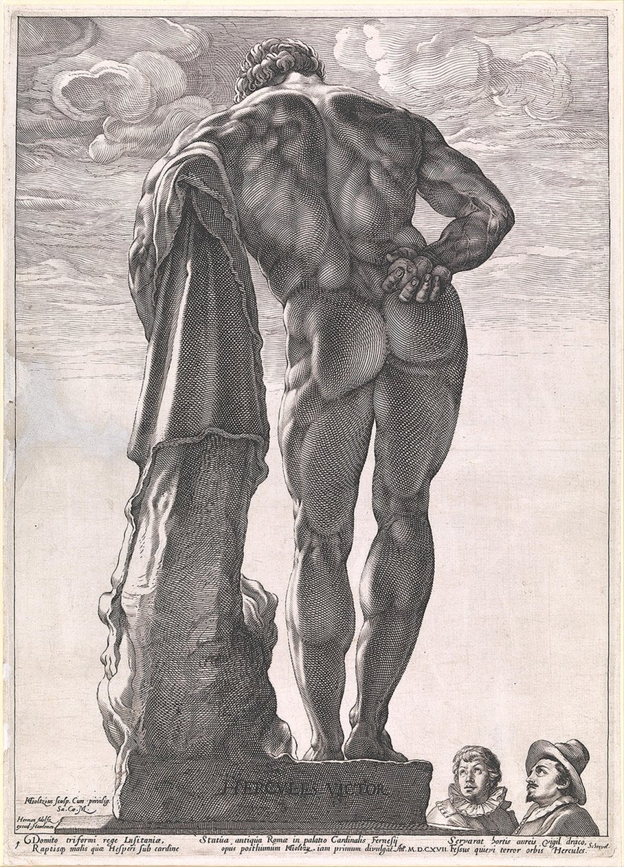 De Hercules Farnese door Hendrick Goltzius