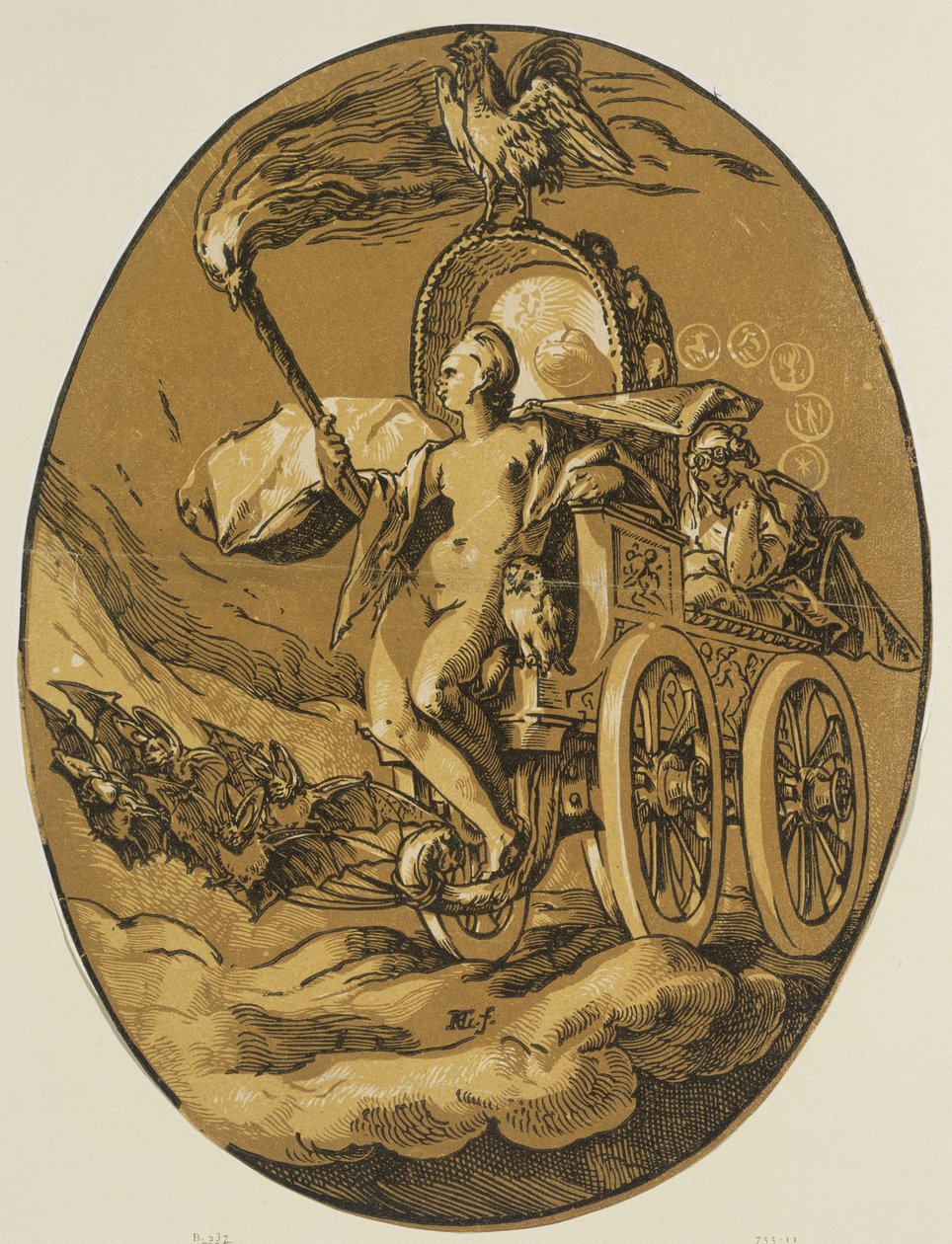 Die Nacht door Hendrick Goltzius