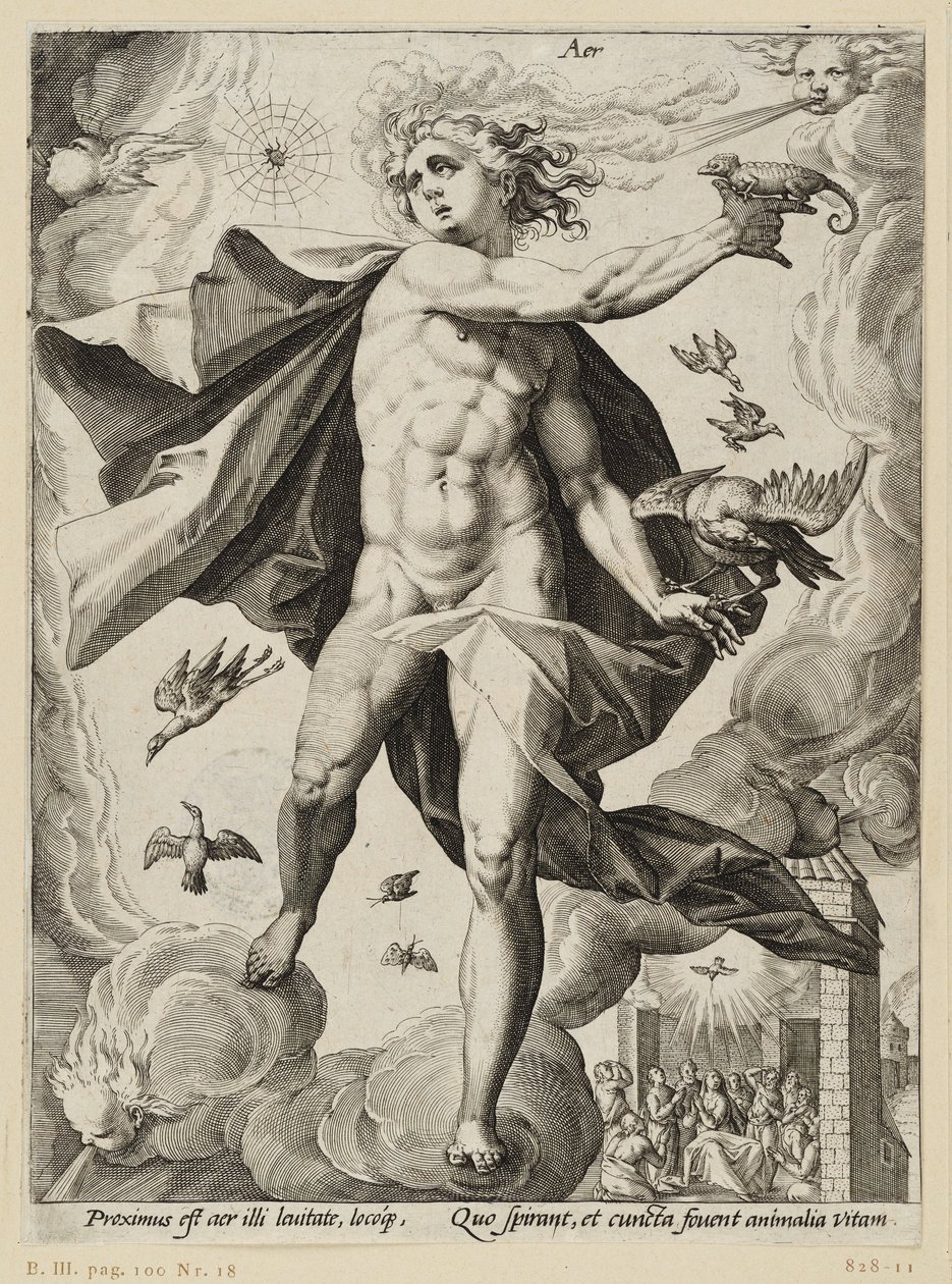 De vier elementen: Lucht door Hendrick Goltzius
