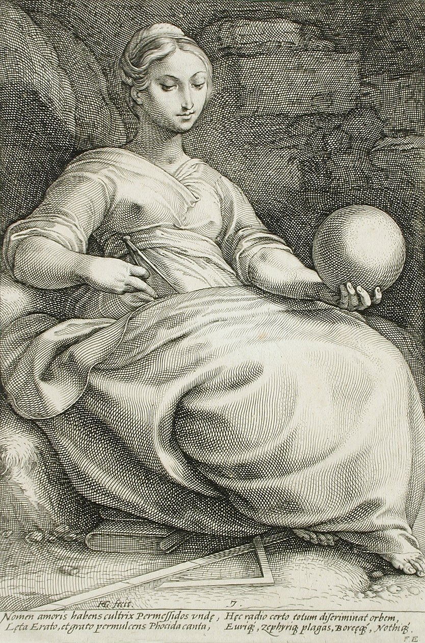 Erato door Hendrick Goltzius