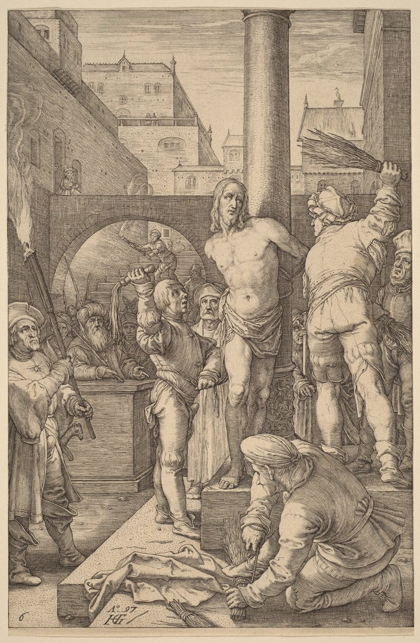 De geseling van Christus door Hendrick Goltzius