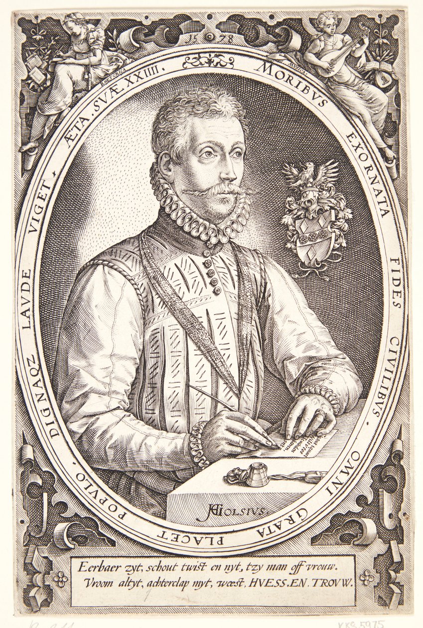 Gerrit Dircksz. of Claes Steffensz. van Heussen door Hendrick Goltzius