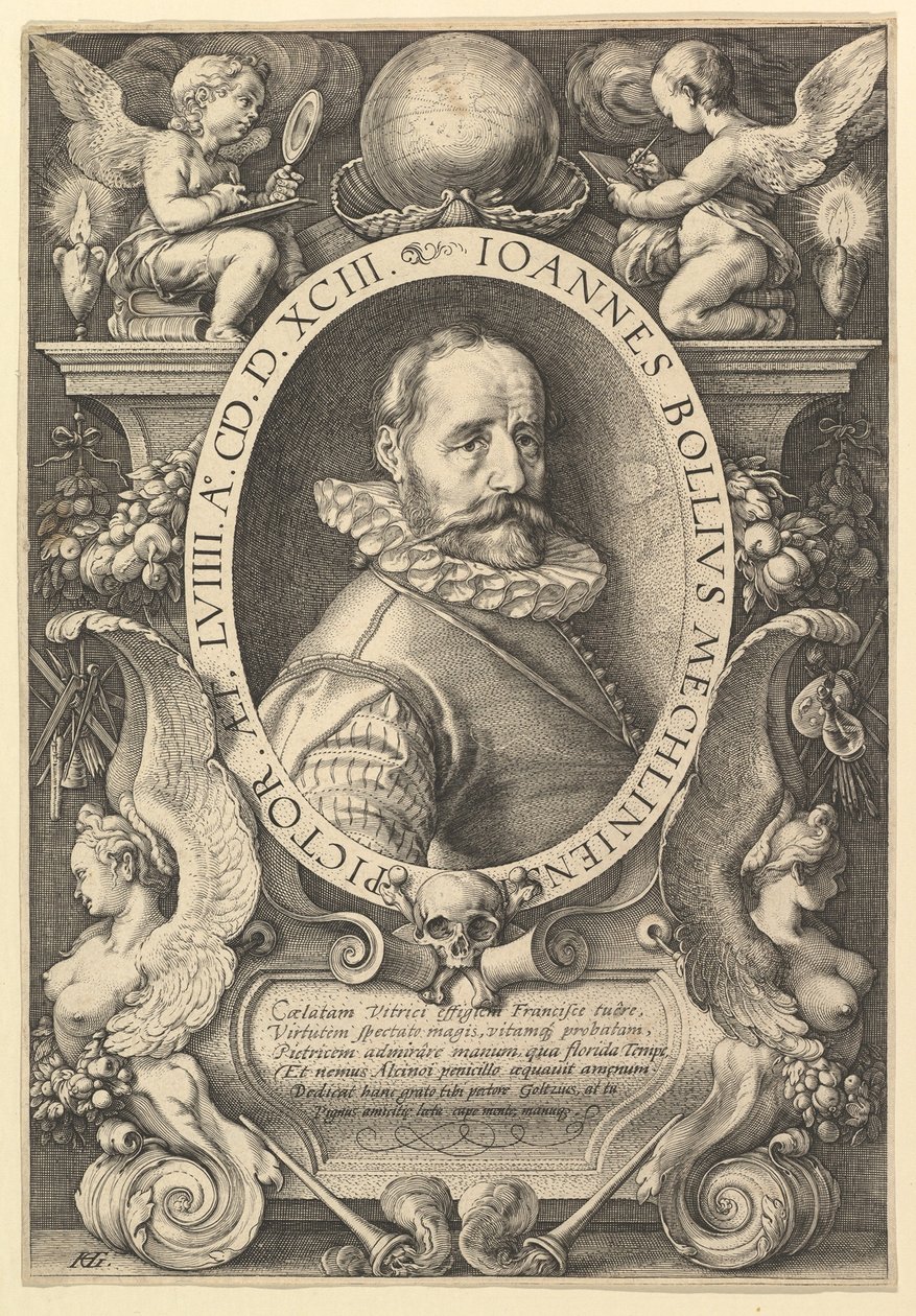 Hans Bol door Hendrick Goltzius