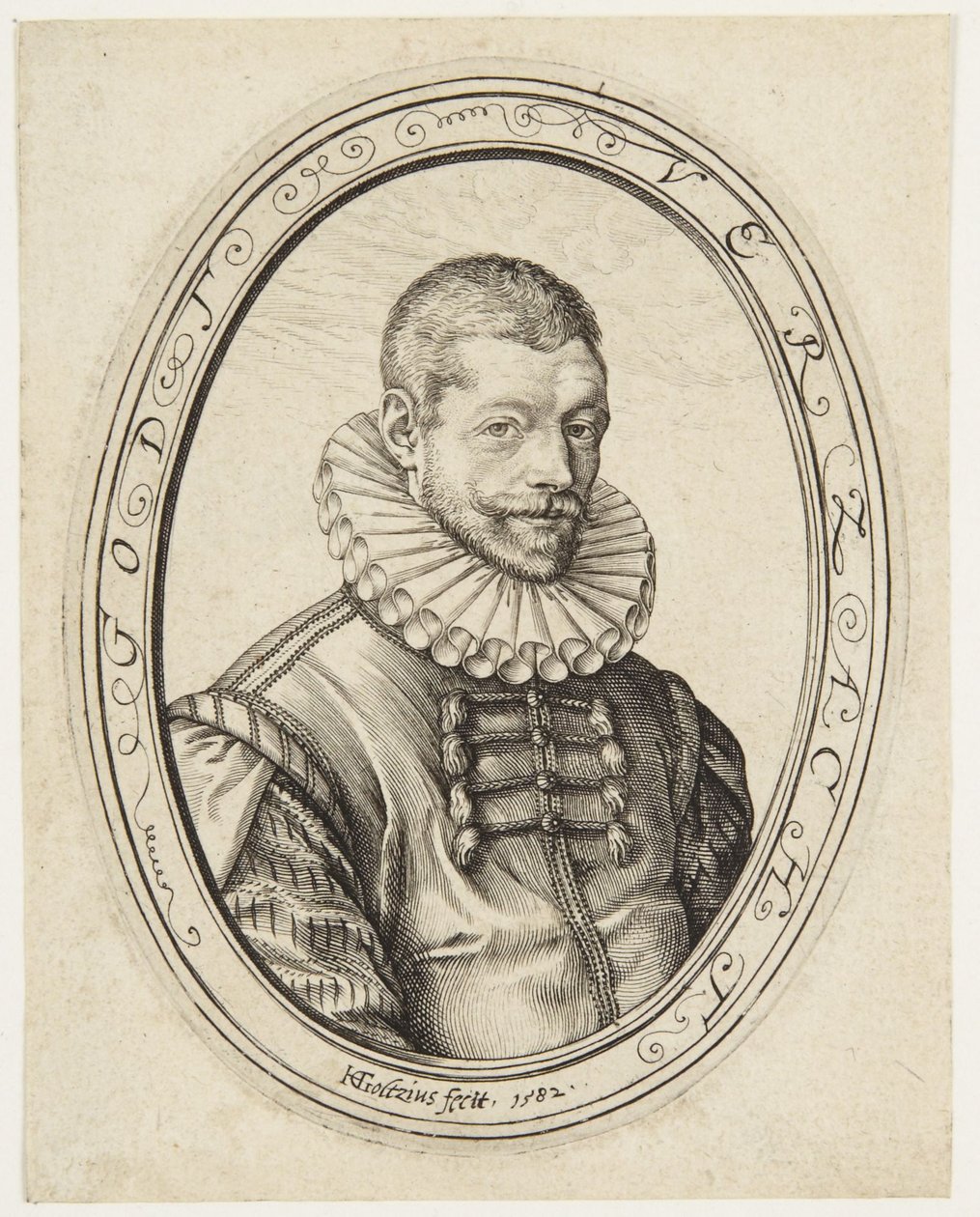 Hans Felbier door Hendrick Goltzius