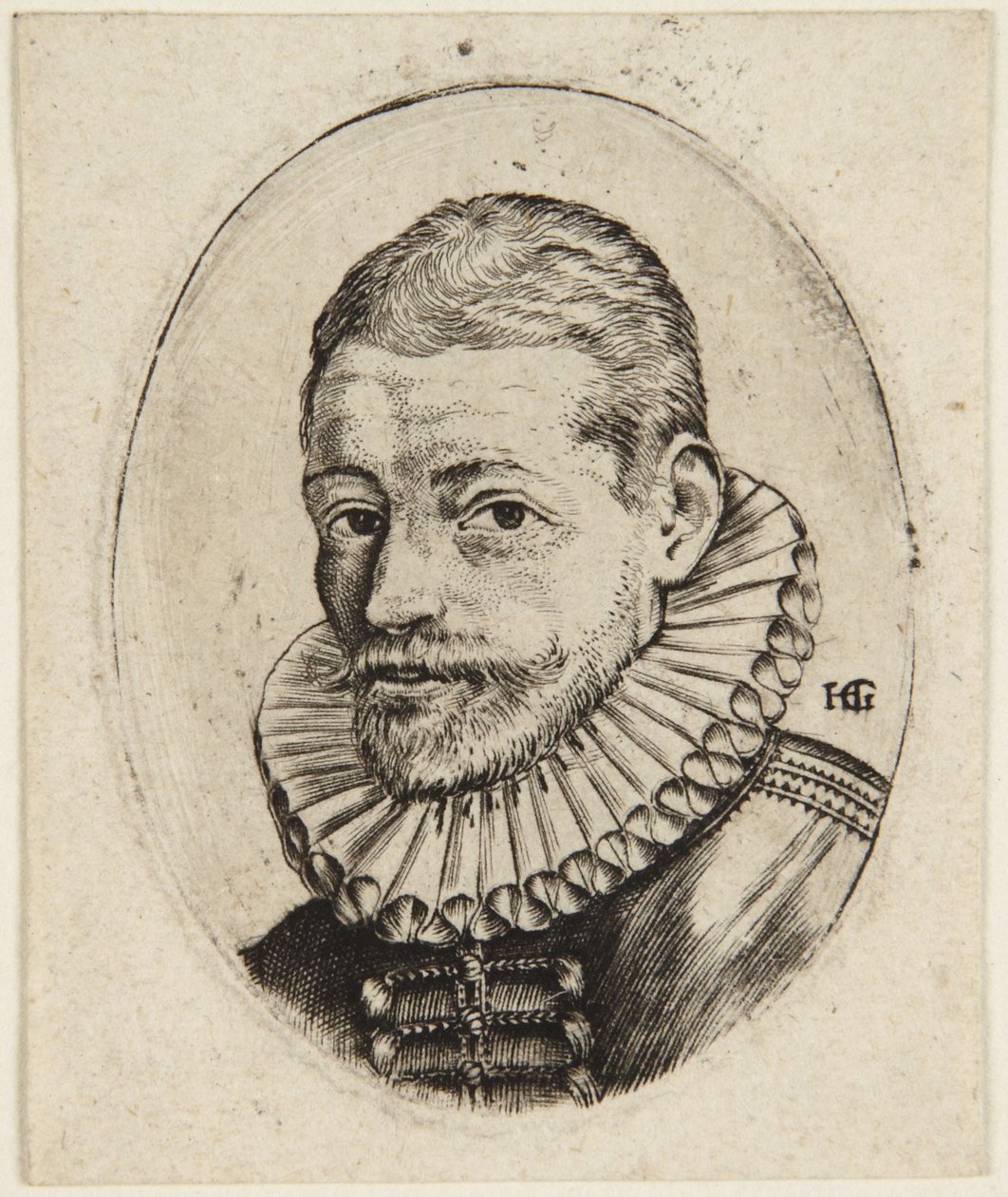Hans Felbier door Hendrick Goltzius