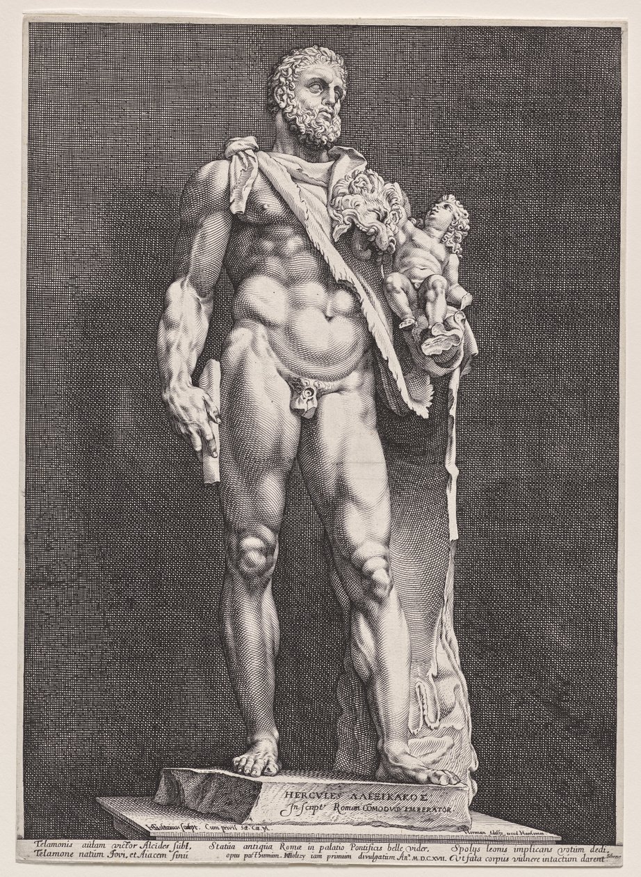 Hercules en Telephos door Hendrick Goltzius