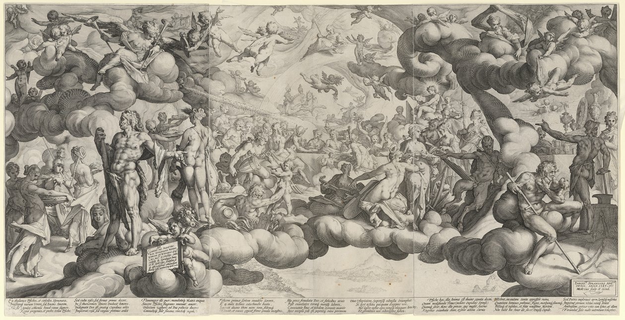 Het huwelijk van Amor en Psyche door Hendrick Goltzius