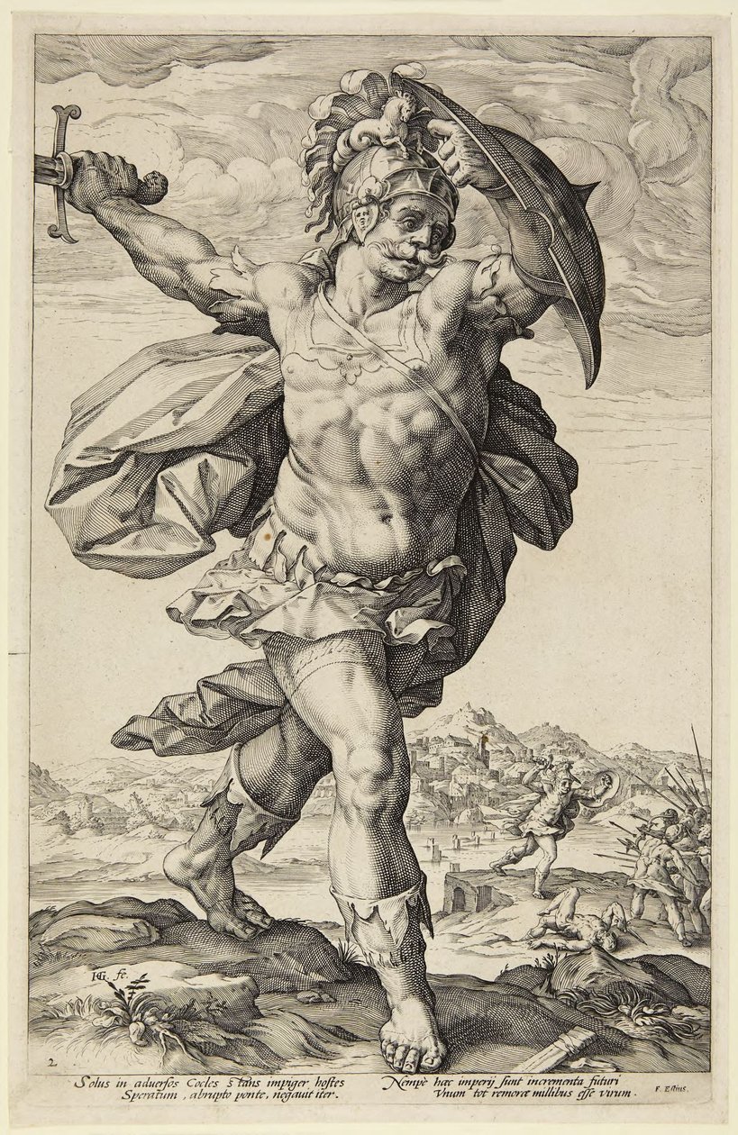 Horatius Cocles door Hendrick Goltzius
