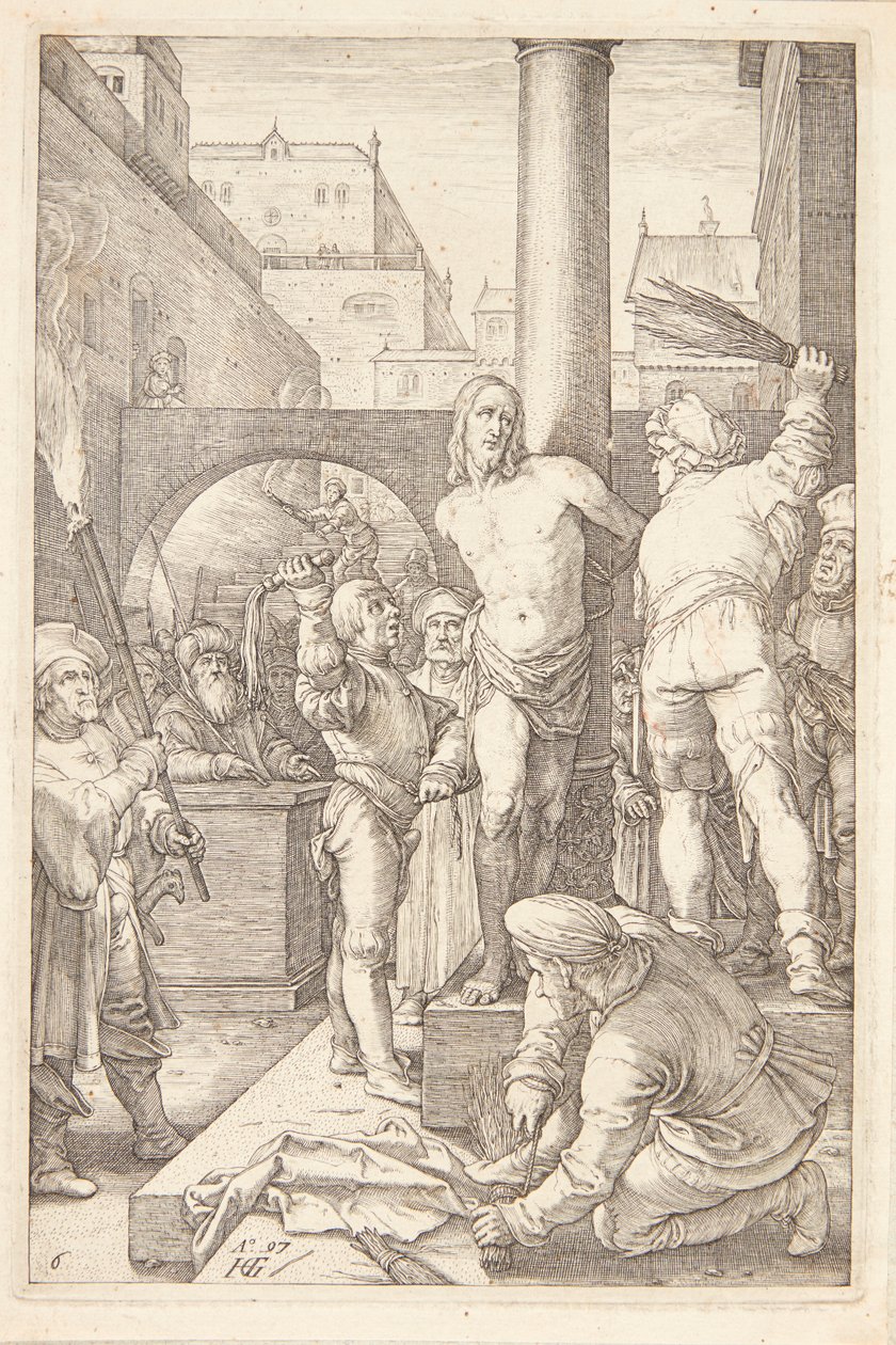 Het villen door Hendrick Goltzius