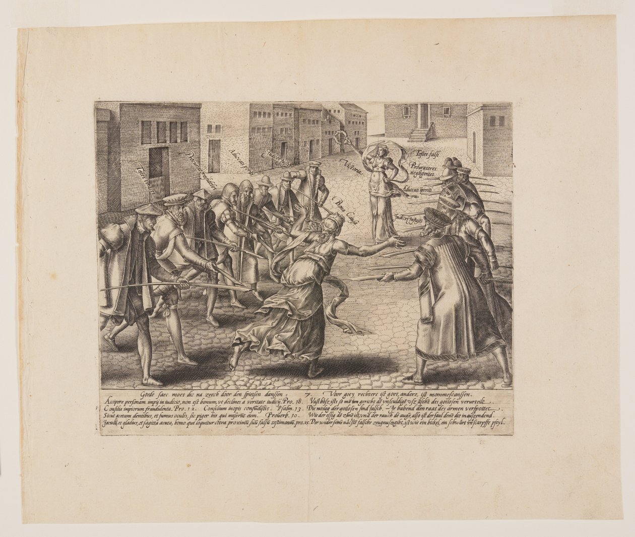 Imperiled Litigation, uit Litis Abusus (De misbruiken van de wet) door Hendrick Goltzius