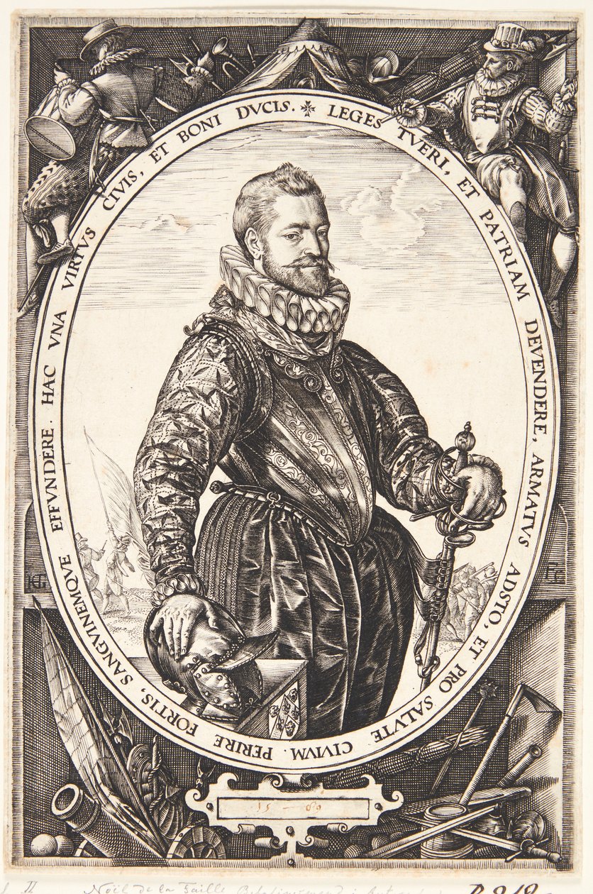 Jacques de la Faille door Hendrick Goltzius